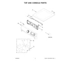 Maytag MGD5630HW3 top and console parts diagram