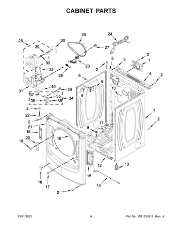 Cabinet parts