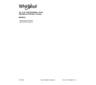 Whirlpool WVW75UC6DS3 cover sheet diagram