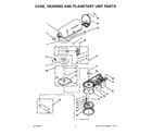KitchenAid KSM155GBFP0 case, gearing and planetary unit parts diagram