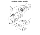 KitchenAid KSM155GBSP0 motor and control unit parts diagram