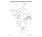 KitchenAid 5KSM3311XEHT0 case, motor and planetary unit parts diagram