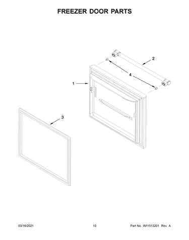 Freezer door parts