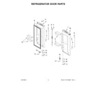 Whirlpool WRFA32SMHZ04 refrigerator door parts diagram