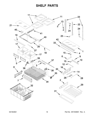 Shelf parts
