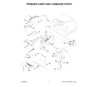Whirlpool WRFA35SWHZ05 freezer liner and icemaker parts diagram