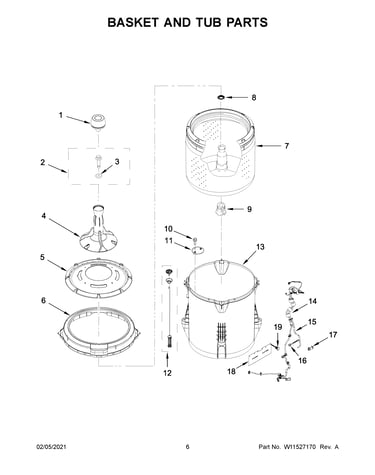 Basket and tub parts