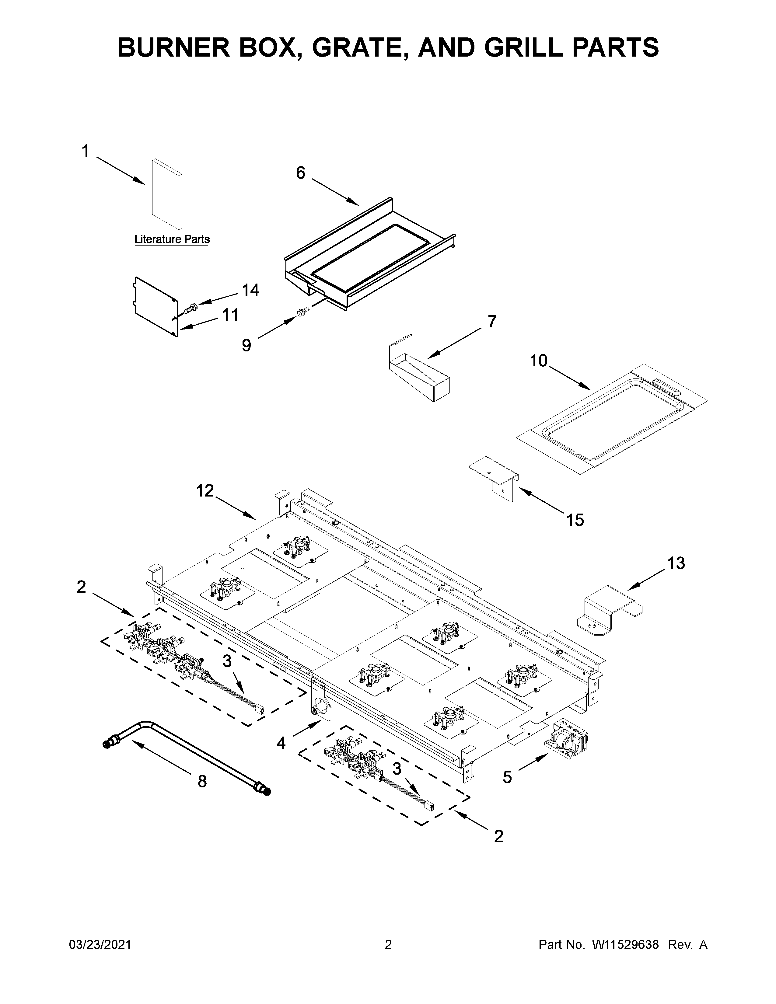 BURNER BOX, GRATE, AND GRILL PARTS