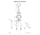 Maytag MVW6230HW2 basket and tub parts diagram