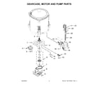 Maytag MVW6230HW2 gearcase, motor and pump parts diagram