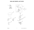 KitchenAid KSM3311QBM0 base and pedestal unit parts diagram