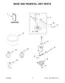 Base and pedestal unit parts