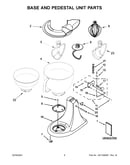 Base and pedestal unit parts