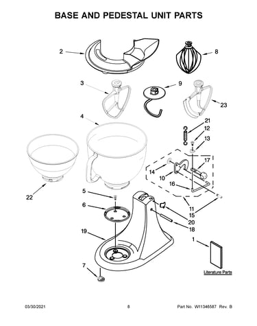 Base and pedestal unit parts