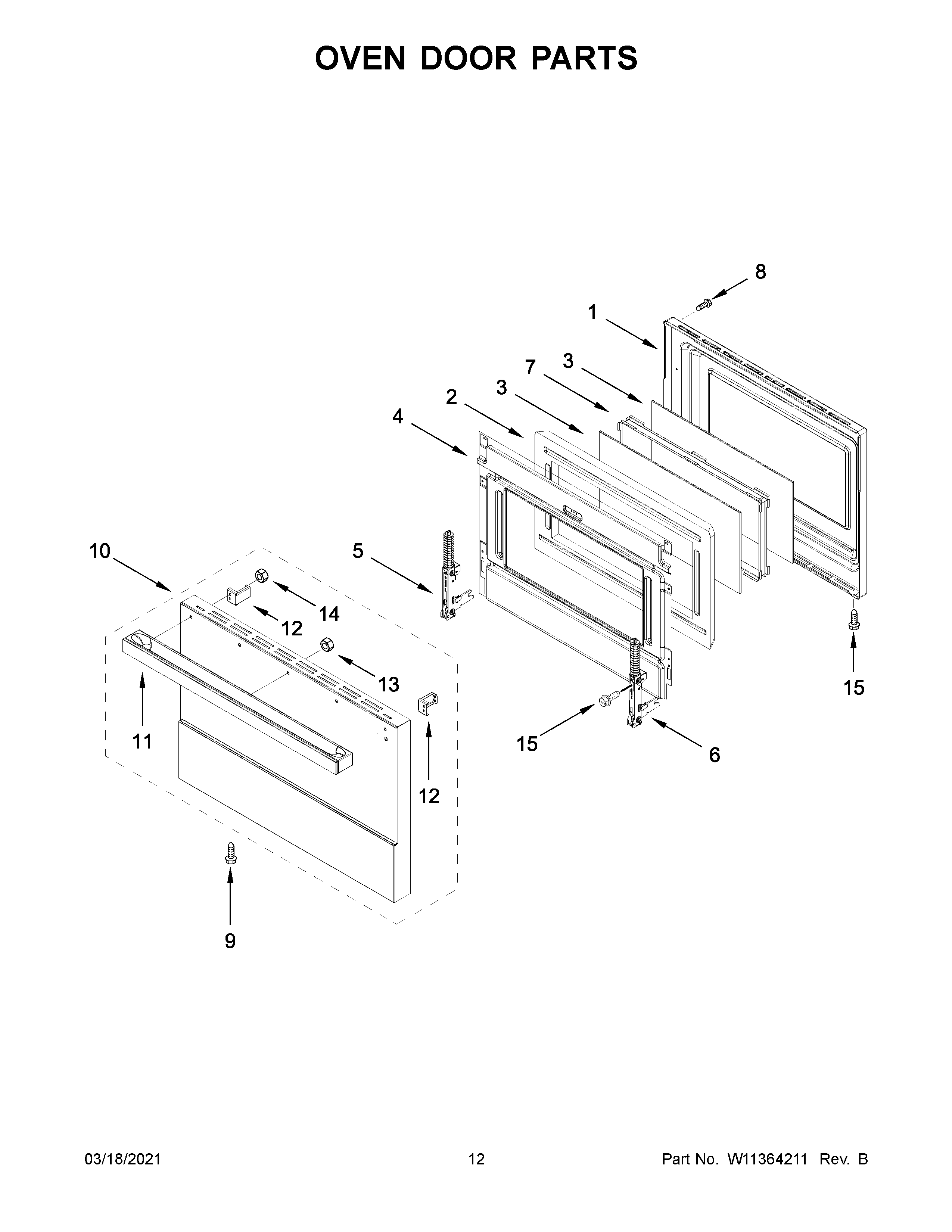 OVEN DOOR PARTS