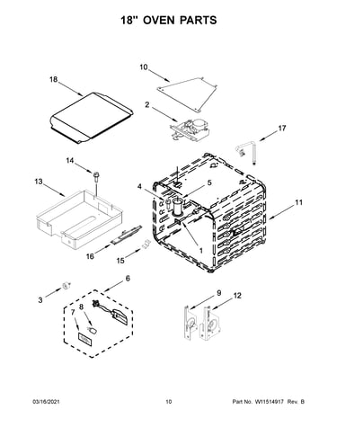 18" oven parts