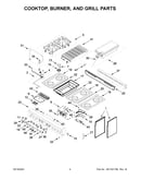 Cooktop, burner, and grill parts