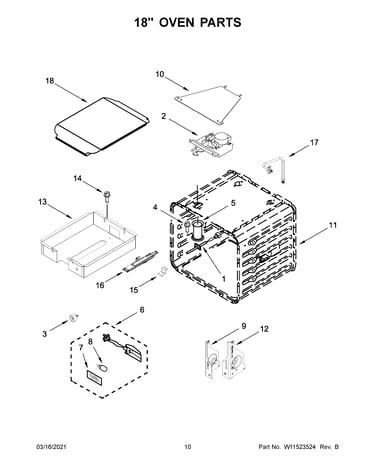 18" oven parts