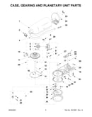 Case, gearing and planetary unit parts