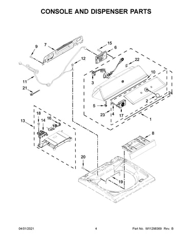 Console and dispenser parts