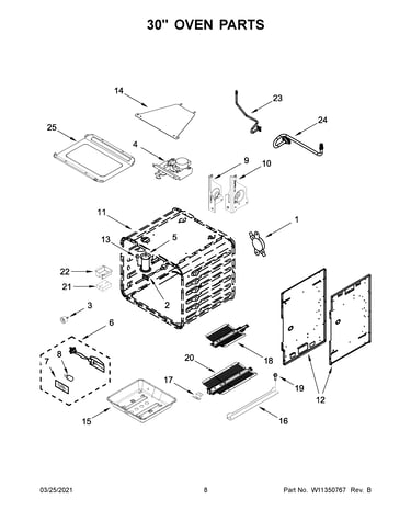 30" oven parts