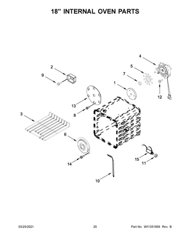 18" internal oven parts