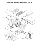 Cooktop, burner, and grill parts