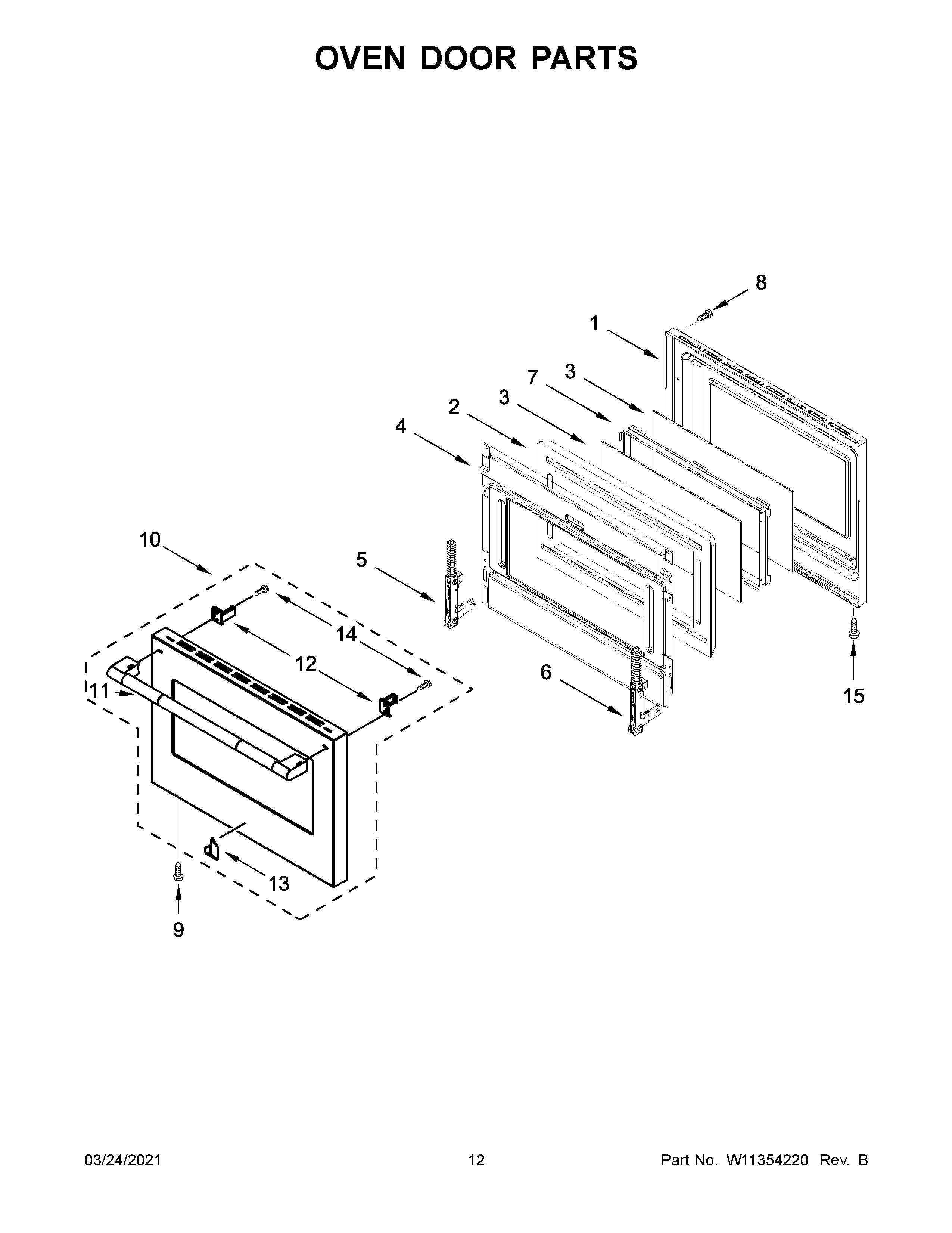 OVEN DOOR PARTS