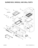 Burner box, griddle, and grill parts