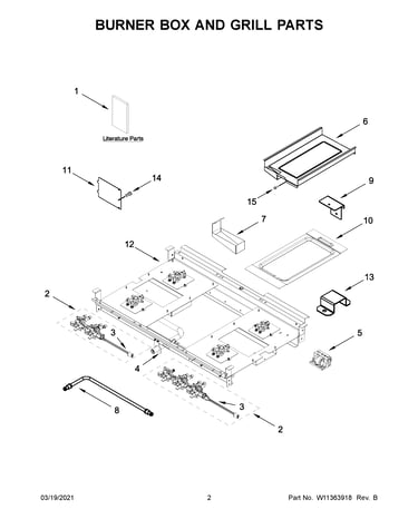 Burner box and grill parts