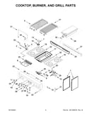 Cooktop, burner, and grill parts