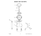Maytag MVW6230HW1 basket and tub parts diagram
