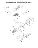 Icemaker and ice container parts