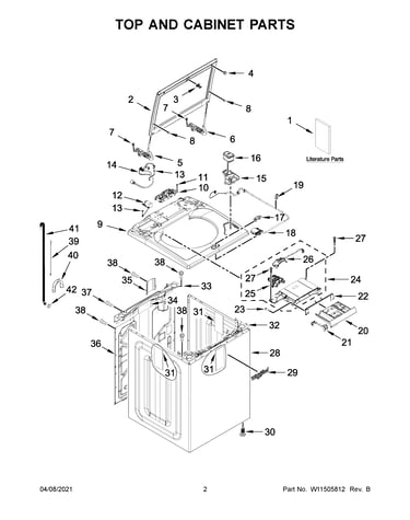 Top and cabinet parts