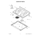 Whirlpool WFE525S0JV1 cooktop parts diagram