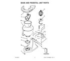 KitchenAid 5KSM160APSACA0 base and pedestal unit parts diagram