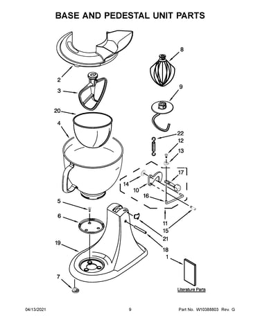 Base and pedestal unit parts