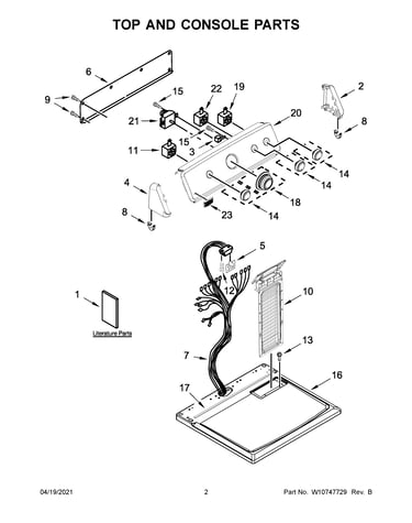 Top and console parts