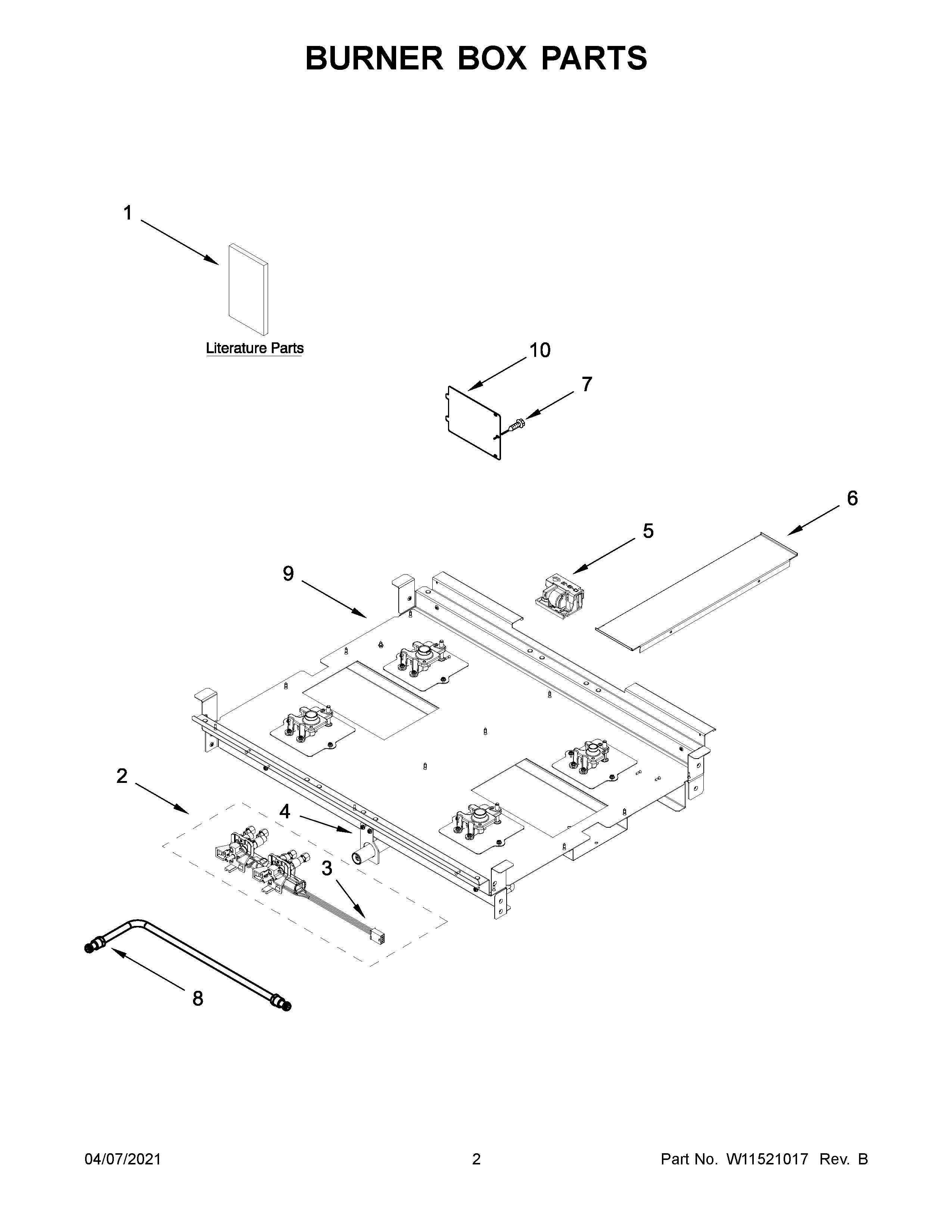 Burner box parts