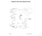 Whirlpool WRF535SWHZ06 freezer liner and icemaker parts diagram