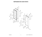 Whirlpool WRF535SWHZ06 refrigerator door parts diagram