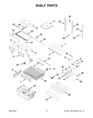 Shelf parts