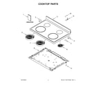 Whirlpool WFE320M0JS1 cooktop parts diagram