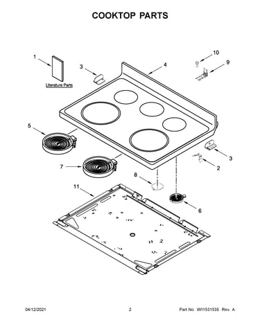 Cooktop parts