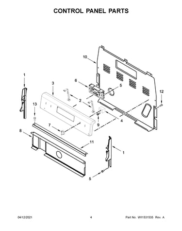Control panel parts