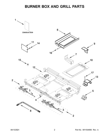 Burner box and grill parts
