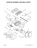 Cooktop, burner, and grill parts
