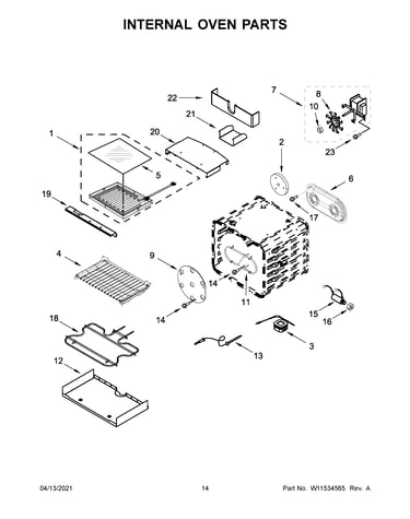 Internal oven parts