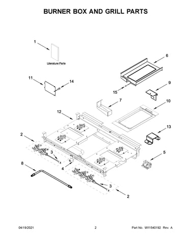 Burner box and grill parts