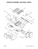Cooktop, burner, and grill parts